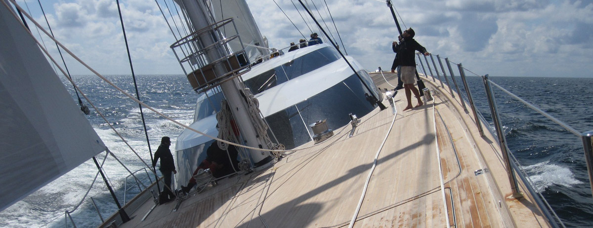On deck aboard a superyacht